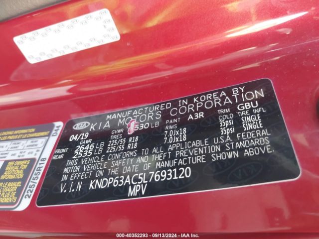 KNDP63AC5L7693120 KIA SPORTAGE S