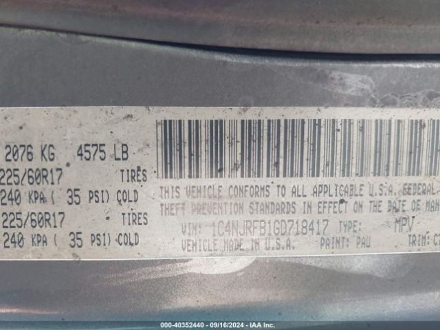 1C4NJRFB1GD718417 Jeep Patriot Latitude