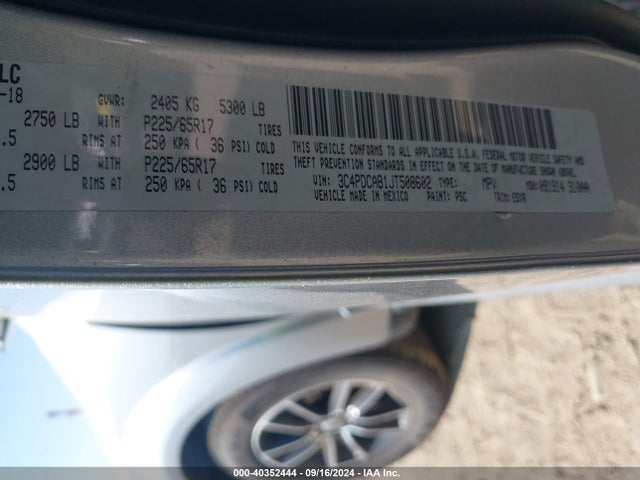 Dodge JOURNEY SE 2018 3C4PDCAB1JT508602 Image 9