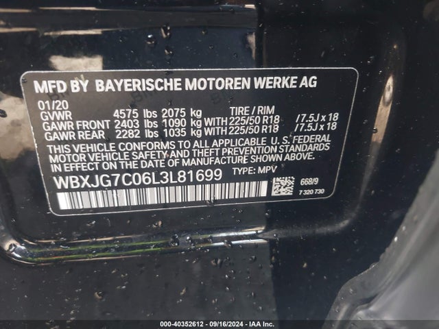 WBXJG7C06L3L81699 BMW X1 Sdrive28i