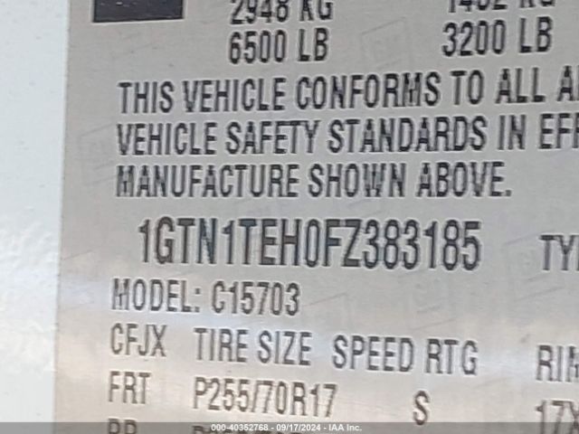1GTN1TEH0FZ383185 GMC SIERRA 1500