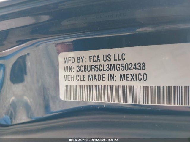 RAM 2500 2021 3C6UR5CL3MG502438 Image 9