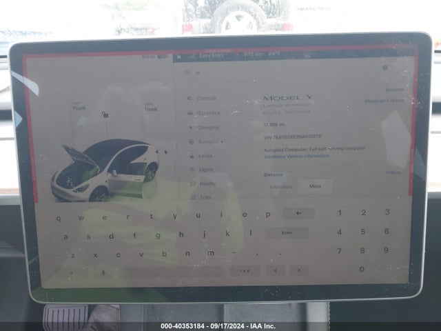 2022 TESLA MODEL Y 7SAYGDEE6NA012270 Photo 6
