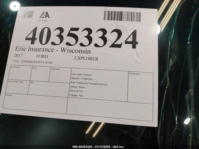 1FM5K8F8XHGA34540 Ford Explorer Limited