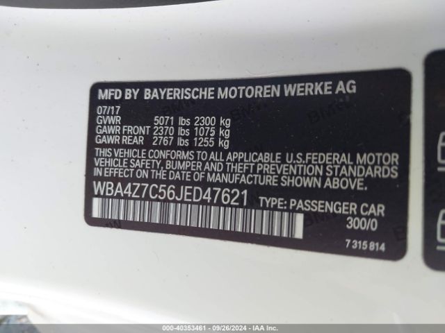 WBA4Z7C56JED47621 BMW 440i Xdrive