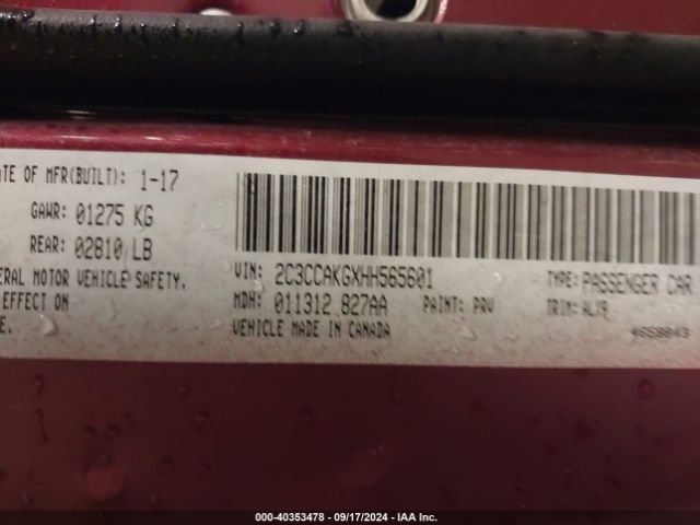 2C3CCAKGXHH565601 Chrysler 300c Awd