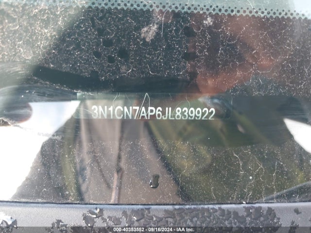 Nissan Versa 1.6 Sv 2018 3N1CN7AP6JL839922 Image 9