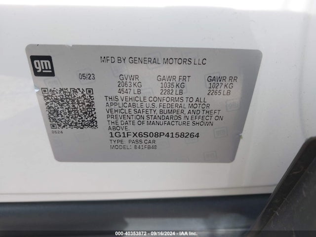 Chevrolet Bolt Ev 2lt 2023 1G1FX6S08P4158264 Image 9