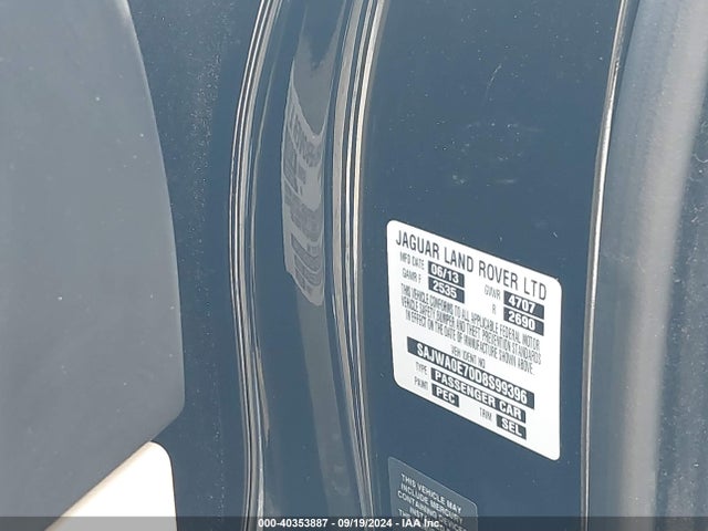 2013 JAGUAR XF SAJWA0E70D8S99396 Photo 8