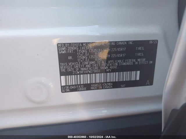 Toyota Rav4 Xle 2023 2T3W1RFV4PW279893 Image 9
