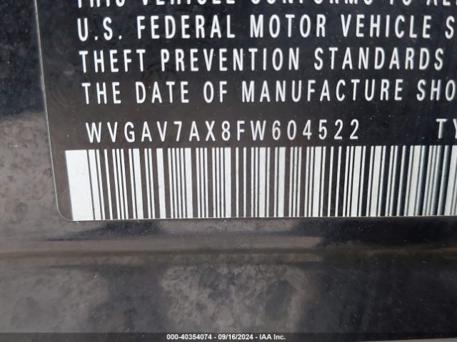 WVGAV7AX8FW604522 Volkswagen Tiguan Sel