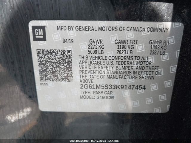 2G61M5S33K9147454 Cadillac XTS LUXURY