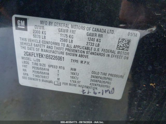2GKFLYEK1E6226061 GMC Terrain Slt-2