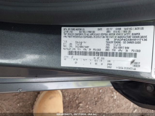 3FADP4GX8HM117136 Ford FIESTA ST