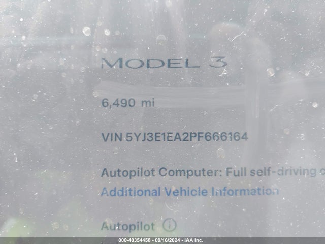 2023 TESLA MODEL 3 5YJ3E1EA2PF666164 Photo 6