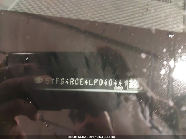 Toyota COROLLA SE 2020 5YFS4RCE4LP040441 Image 9