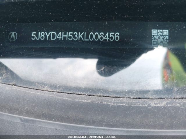 5J8YD4H53KL006456 Acura Mdx Tech Pkg