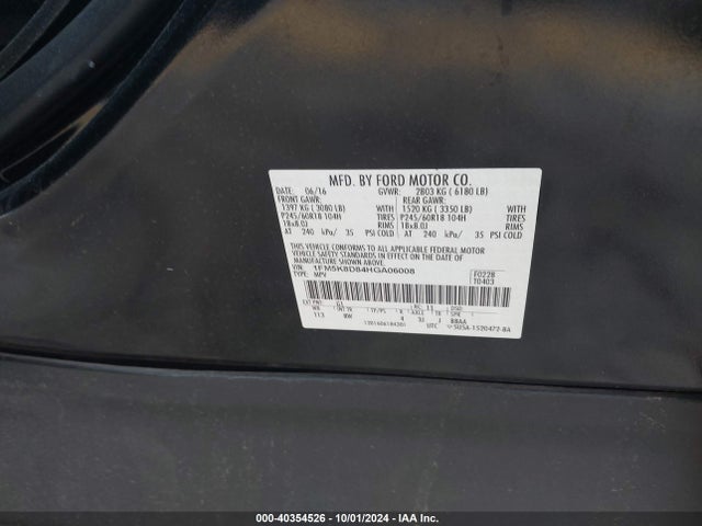Ford EXPLORER XLT 2017 1FM5K8D84HGA06008 Image 9
