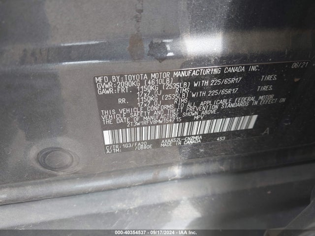 Toyota Rav4 Xle 2021 2T3W1RFV8MW154715 Image 9