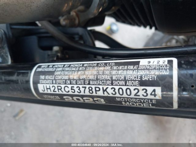 2023 HONDA VT750 JH2RC5378PK300234 Photo 9