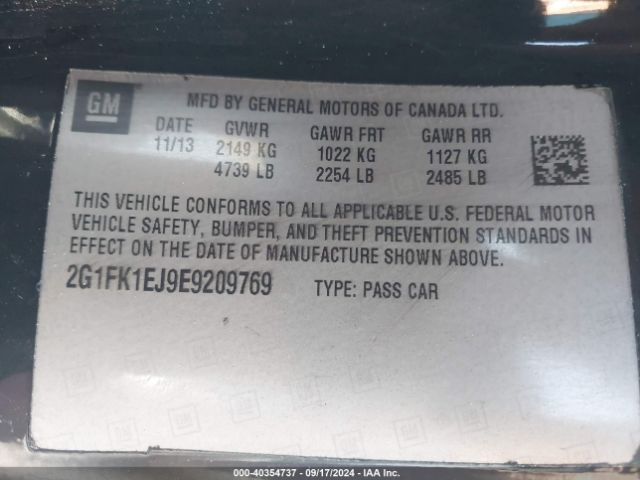 2G1FK1EJ9E9209769 Chevrolet CAMARO 2SS