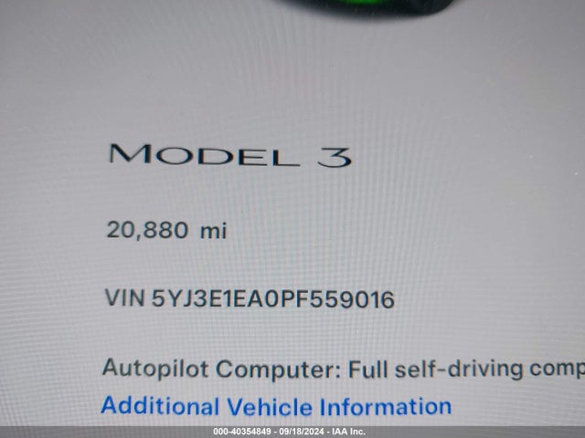 2023 TESLA MODEL 3 5YJ3E1EA0PF559016 Photo 6