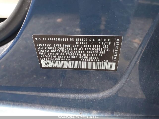 3VWB67AJ4HM300556 Volkswagen Jetta 1.4t Se