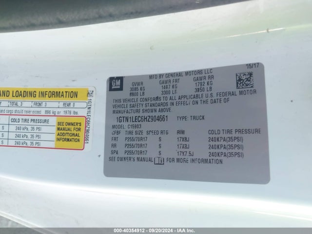 1GTN1LEC6HZ904661 GMC SIERRA 1500