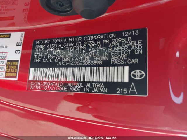 JTKJF5C75E3083898 Scion TC