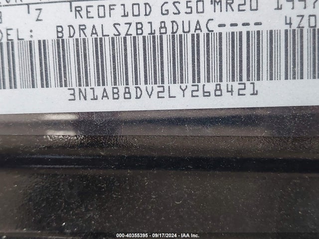 Nissan Sentra Sr Xtronic Cvt 2020 3N1AB8DV2LY268421 Image 9