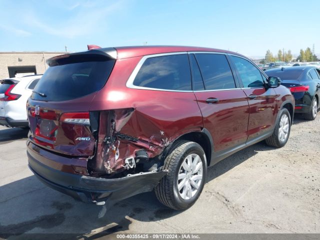 5FNYF6H19KB009480 Honda PILOT LX