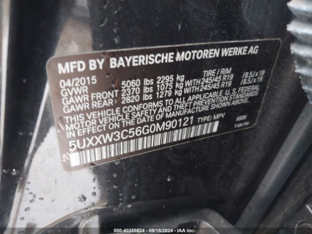 5UXXW3C56G0M90121 BMW X4 Xdrive28i