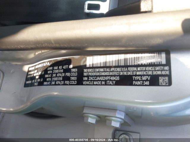 ZACCJAAB2HPF48426 Jeep Renegade Sport Fwd