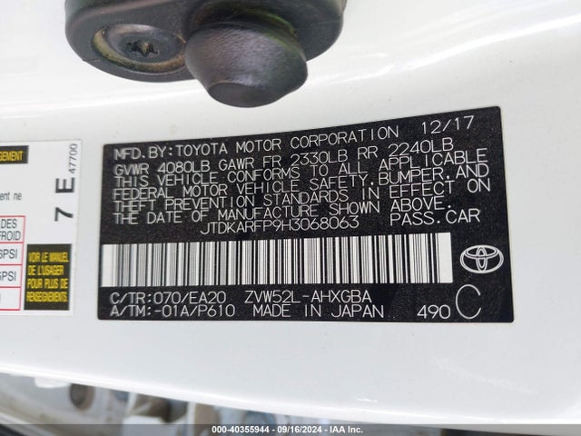 JTDKARFP9H3068063 Toyota Prius Prime Advanced