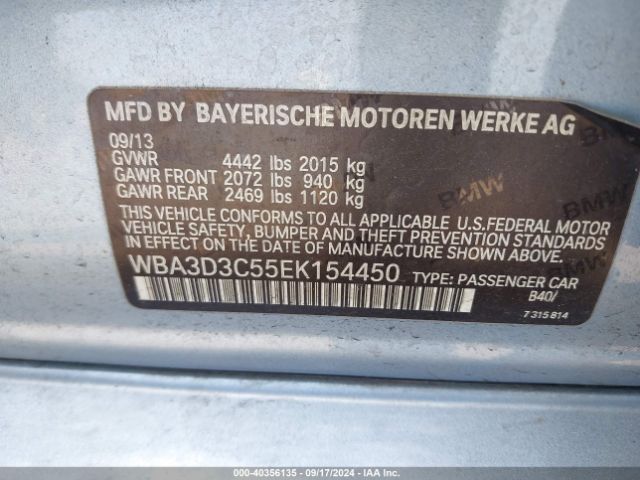 WBA3D3C55EK154450 BMW 328D