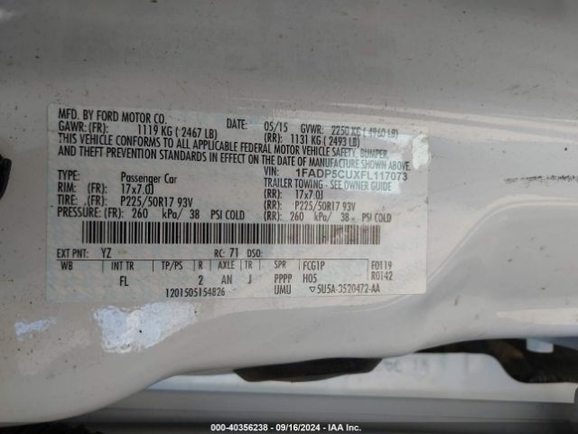 1FADP5CUXFL117073 Ford C-max Energi Sel