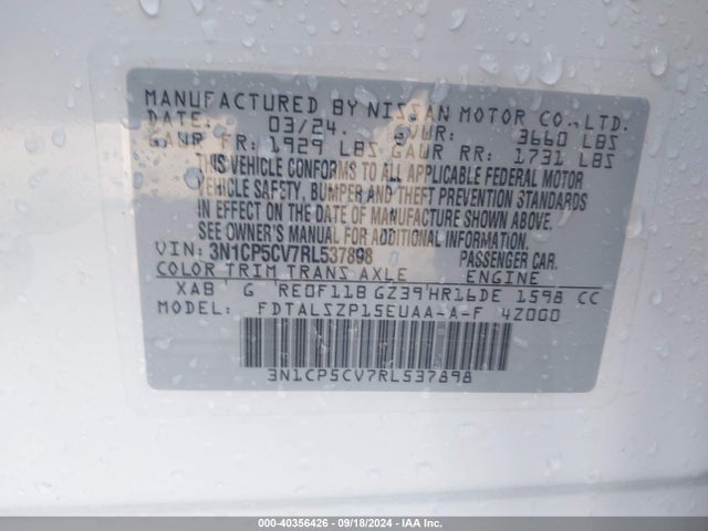 Nissan Kicks Sv Xtronic Cvt 2024 3N1CP5CV7RL537898 Image 9