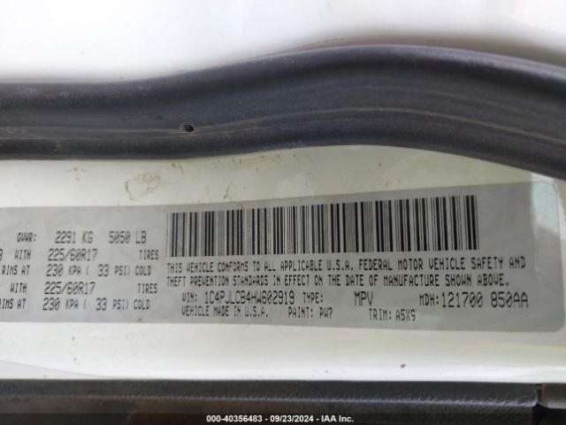 1C4PJLCB4HW602919 Jeep Cherokee Latitude Fwd
