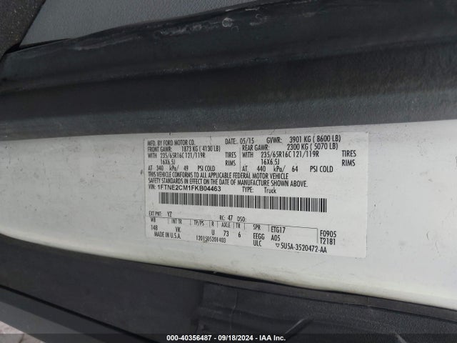 Ford Transit-150 2015 1FTNE2CM1FKB04463 Image 4