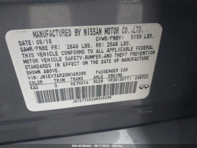 JN1EV7AR2GM345095 Infiniti Q50 3.0t Sport