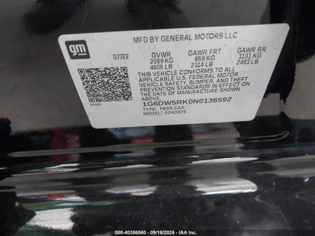 1G6DW5RK0N0136592 Cadillac CT5 LUXURY