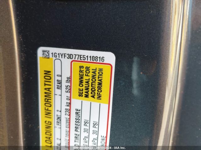 1G1YF3D77E5110816 Chevrolet CORVETTE STINGRAY