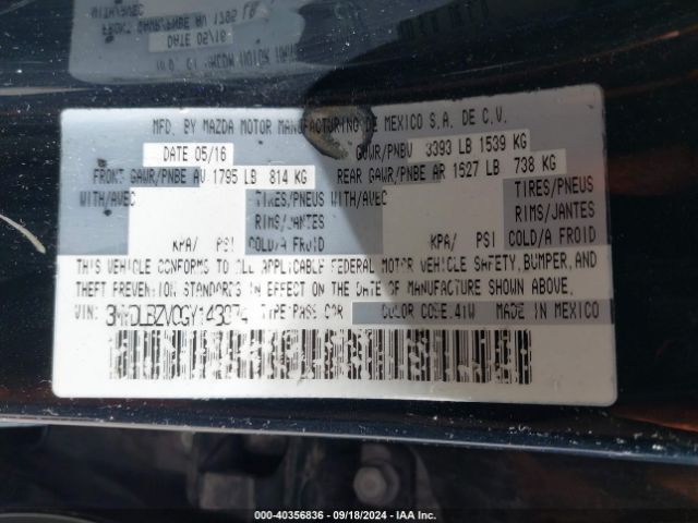 3MYDLBZV0GY143874 Scion IA