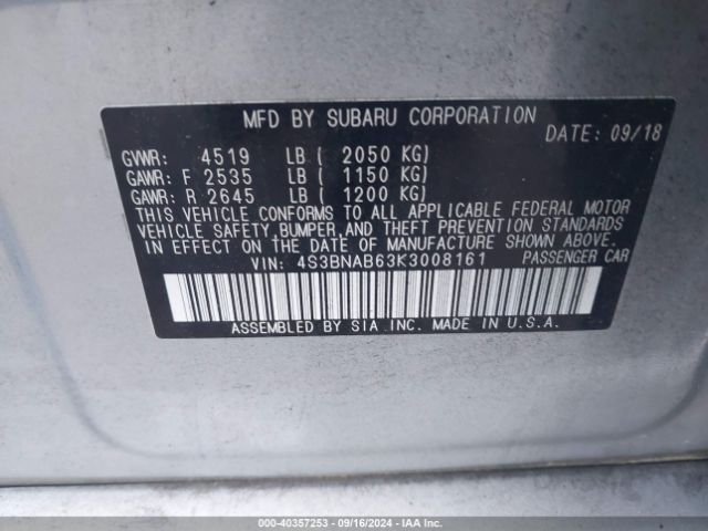 4S3BNAB63K3008161 Subaru Legacy 2.5i