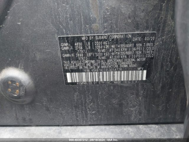4S4BTACC2L3214126 Subaru Outback Premium