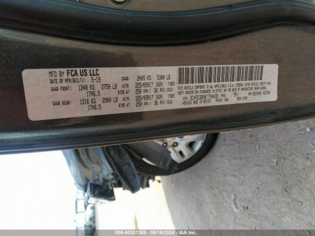 3C4PDCBB9KT794439 Dodge JOURNEY SE