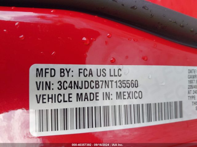 3C4NJDCB7NT135560 Jeep Compass (red) Edition 4x4