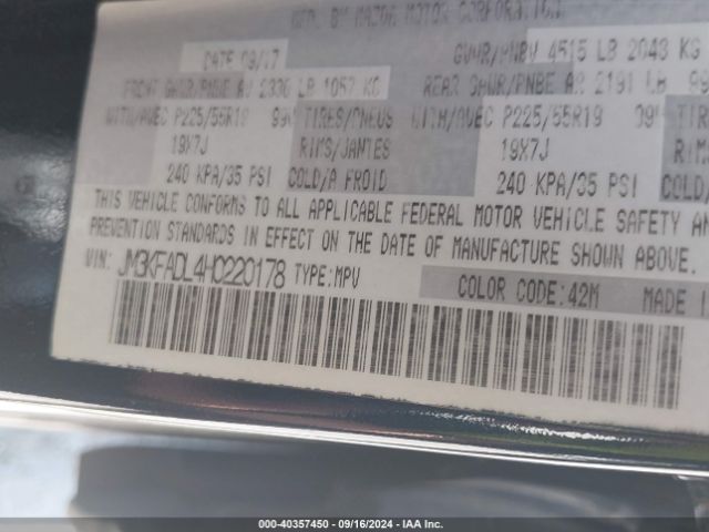 JM3KFADL4H0220178 Mazda Cx-5 Grand Select