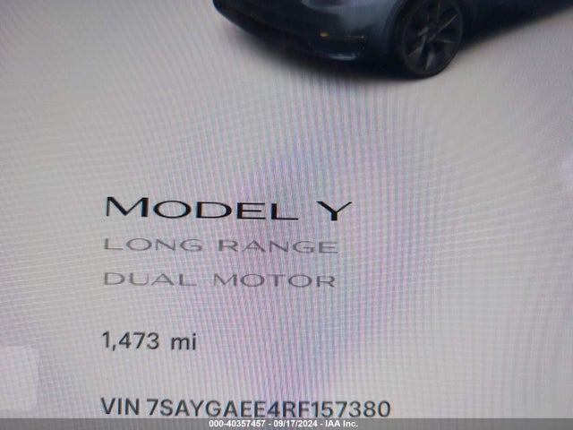 2024 TESLA MODEL Y 7SAYGAEE4RF157380 Photo 6