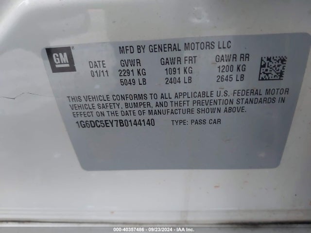 2011 CADILLAC CTS 1G6DC5EY7B0144140 Photo 8